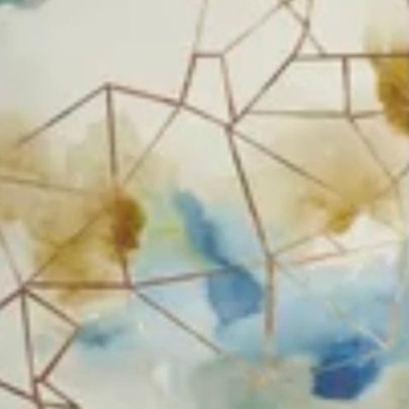 Area Rug Blue and Gold and Beige - Picture 1 of 1